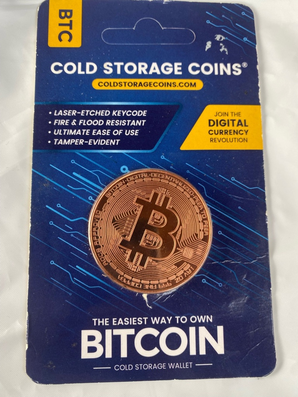 Cold Storage Coins Bitcoin Cold Storage Wallet - .999 Copper